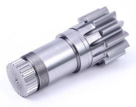 Oblique view of a splined shaft