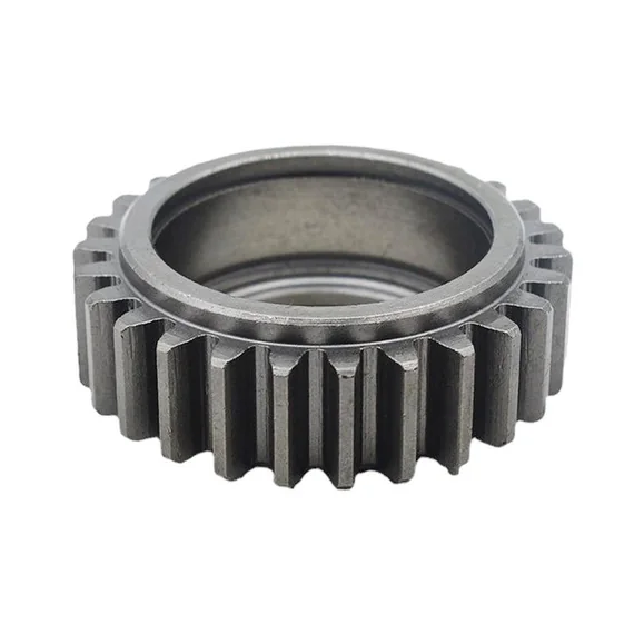 Oblique view of a spur gear with a plain bore