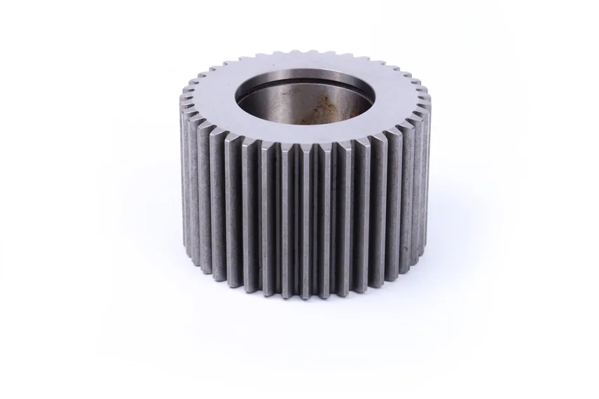 Upright view of a wide-face spur gear