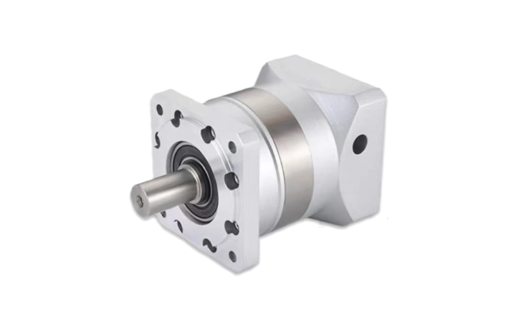 A gearbox with an output shaft and square flange